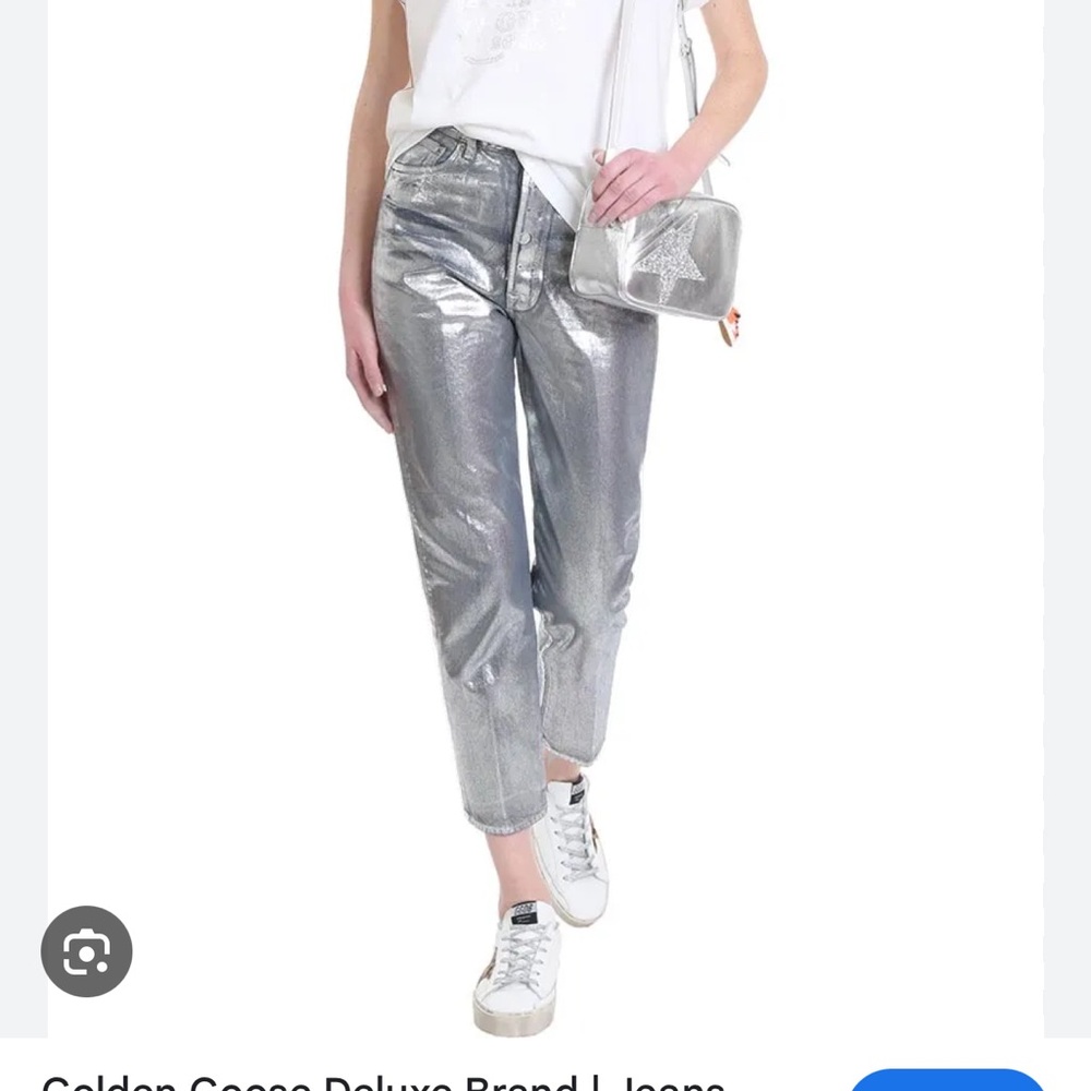 Golden Goose Metallic Coated jeans